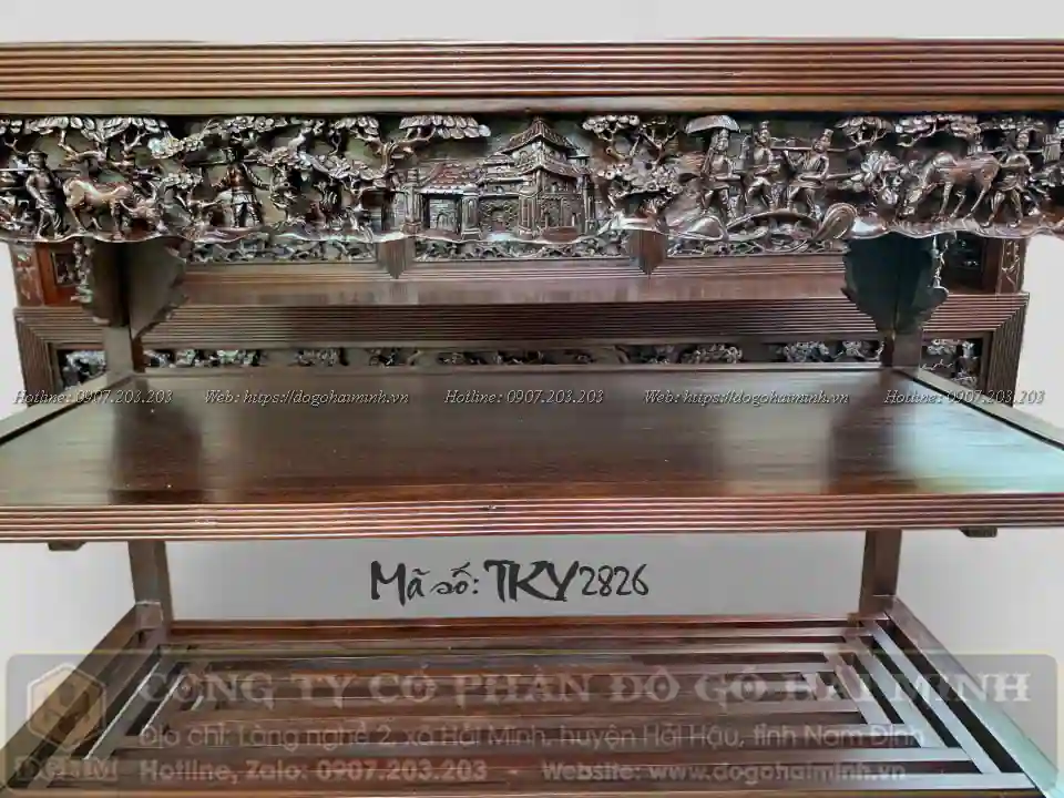 bàn ghế trường kỷ đục tích tứ dân