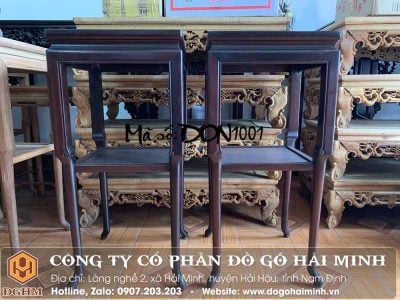 ghế đôn vuông gỗ gụ