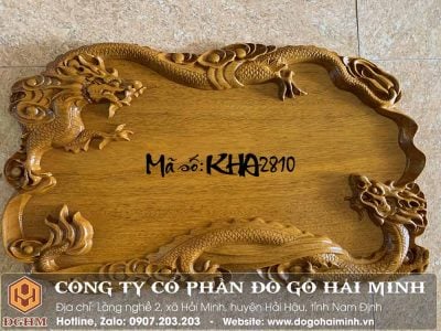 khay trà nhị long gỗ gụ