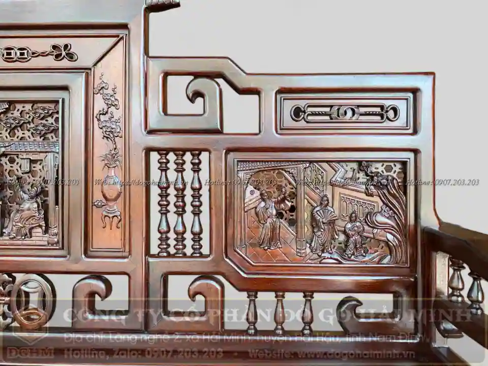 mẫu trường kỷ cổ đồ móc đại lõi đục tích