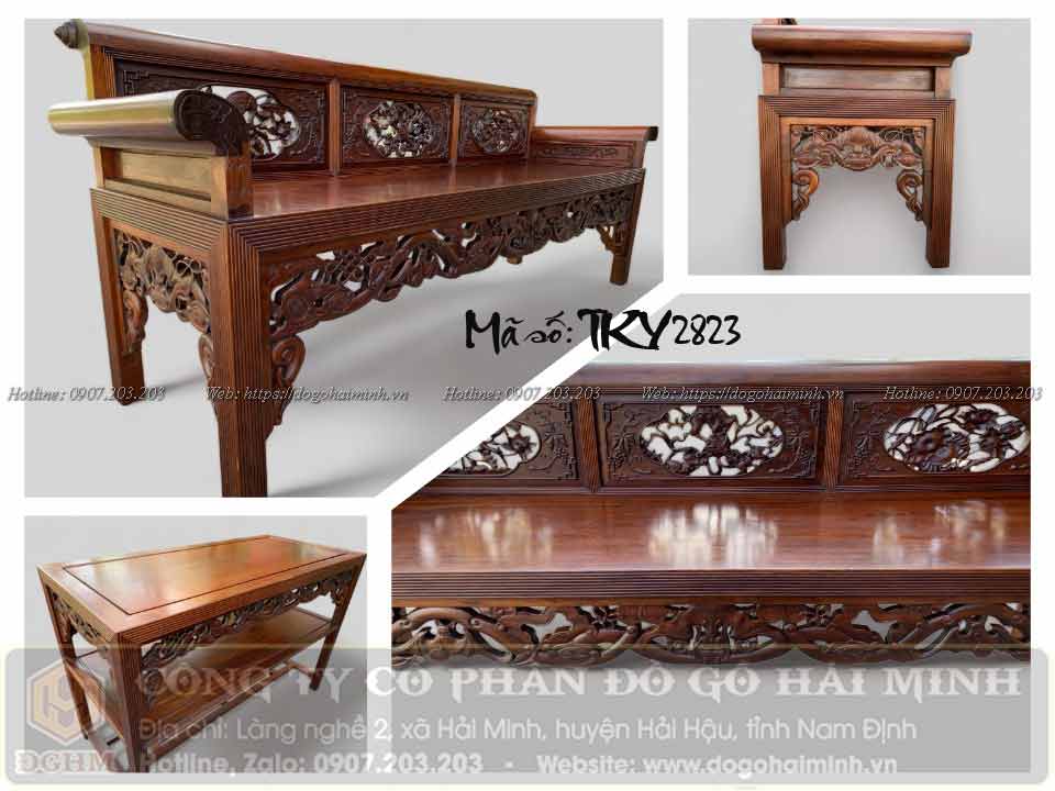 trường kỷ sen vịt giá rẻ gỗ gụ