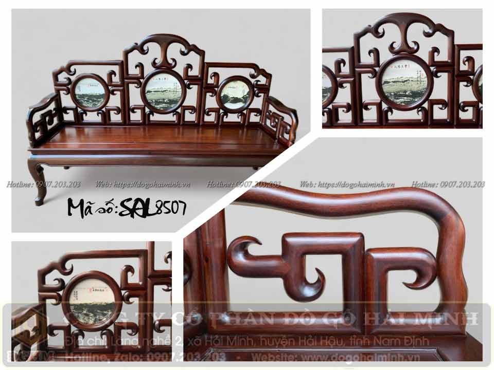 bàn ghế gỗ móc mỏ mặt đá tự nhiên