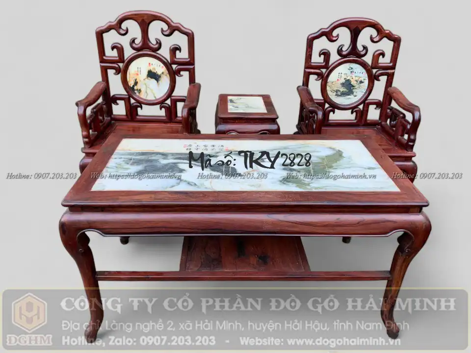 bàn ghế móc mỏ gỗ cẩm lai