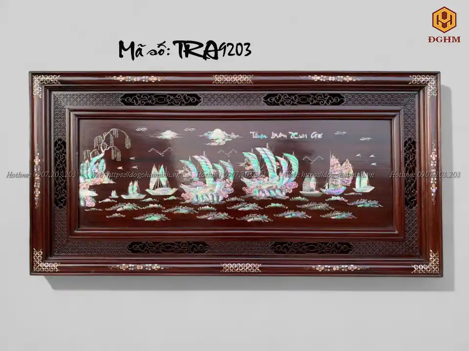 tranh khảm ốc thuận buồm xuôi gió