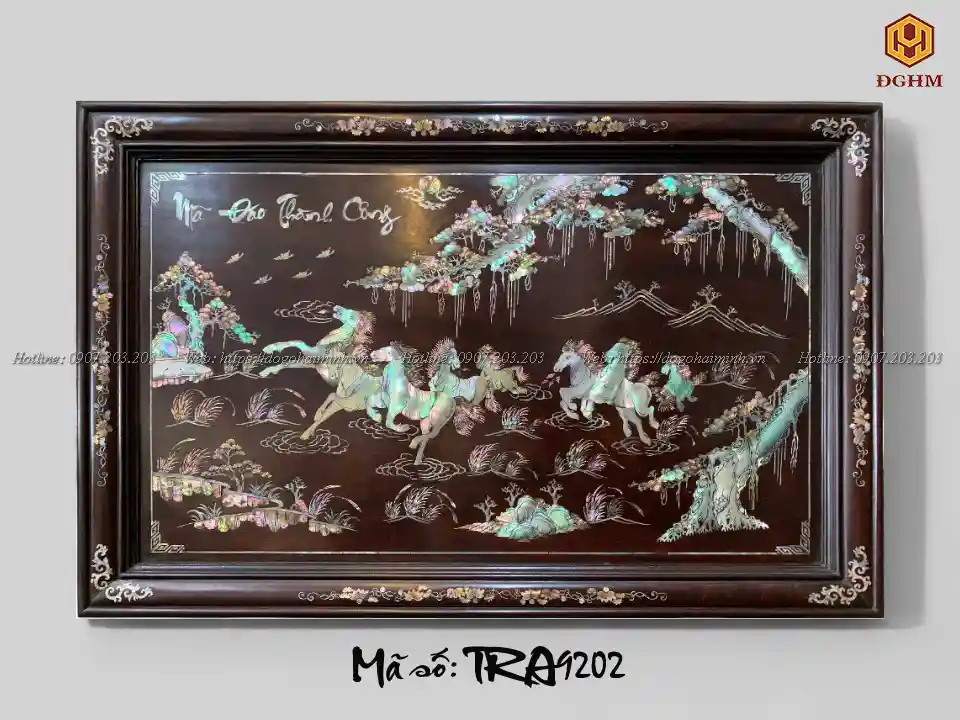 tranh khảm trai mã đáo thành công