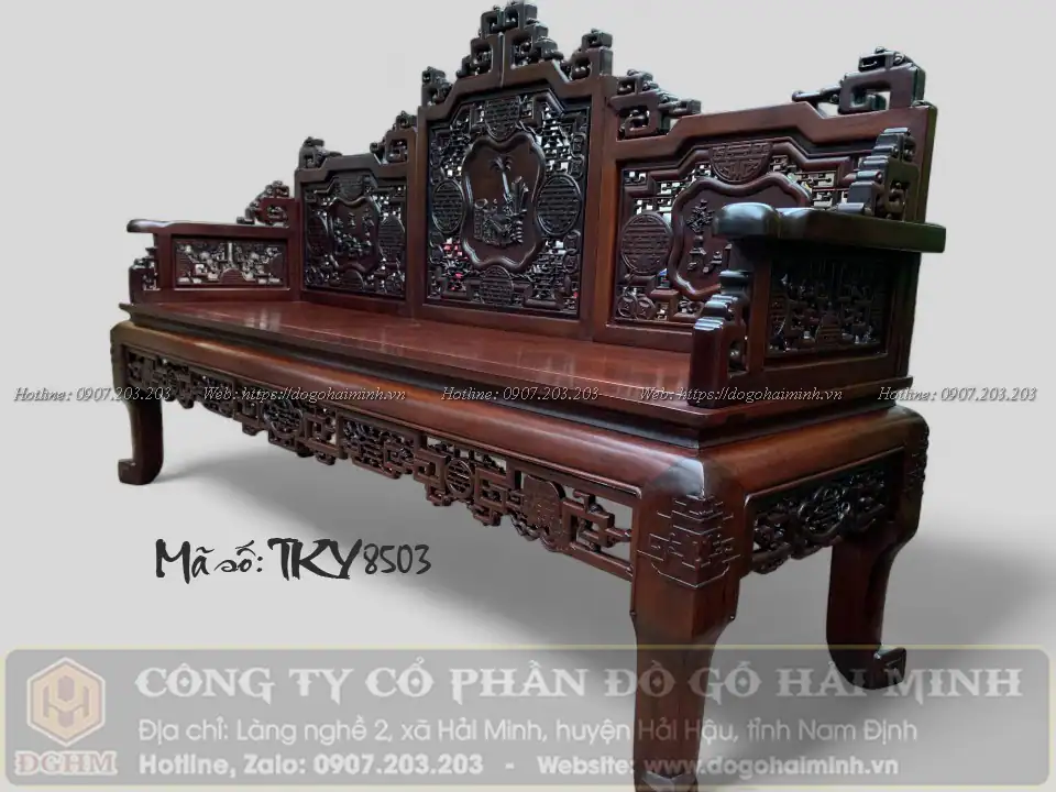 ghế trường kỷ cổ đồ gỗ gụ