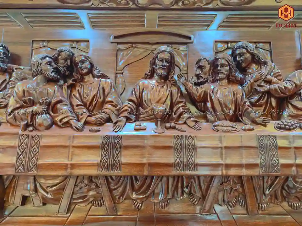 tranh đục chúa giesu và 12 tông đồ