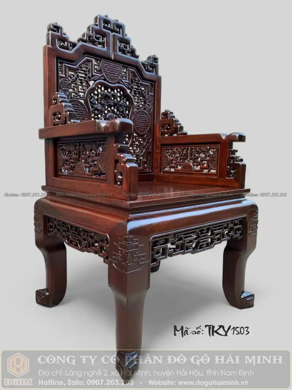 ghế trường kỷ đục ngũ lân vờn cầu