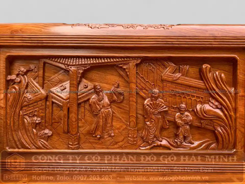 trường kỷ tích tam quốc gỗ hương