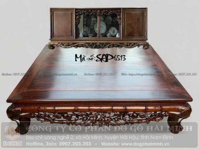 sập trúc gỗ gụ