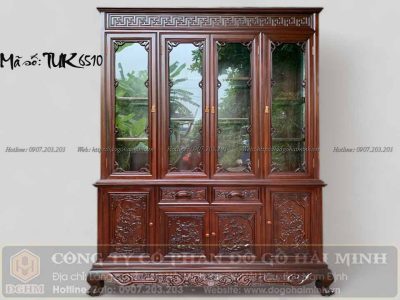 Tủ rượu 4 cánh gỗ gụ giá rẻ
