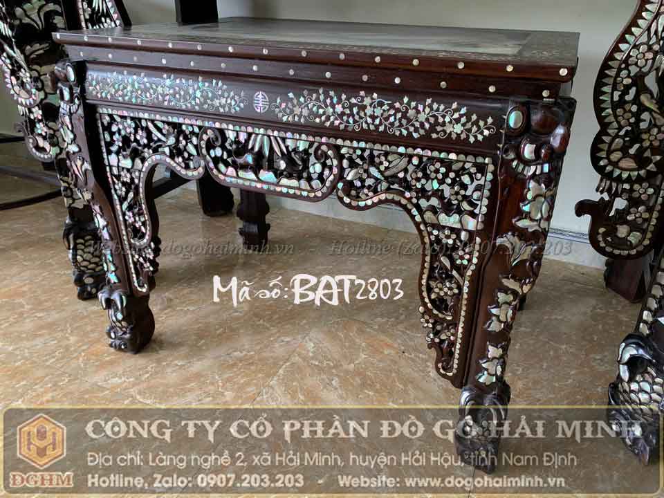 mẫu bàn cơm bộ bàn thờ khảm ốc