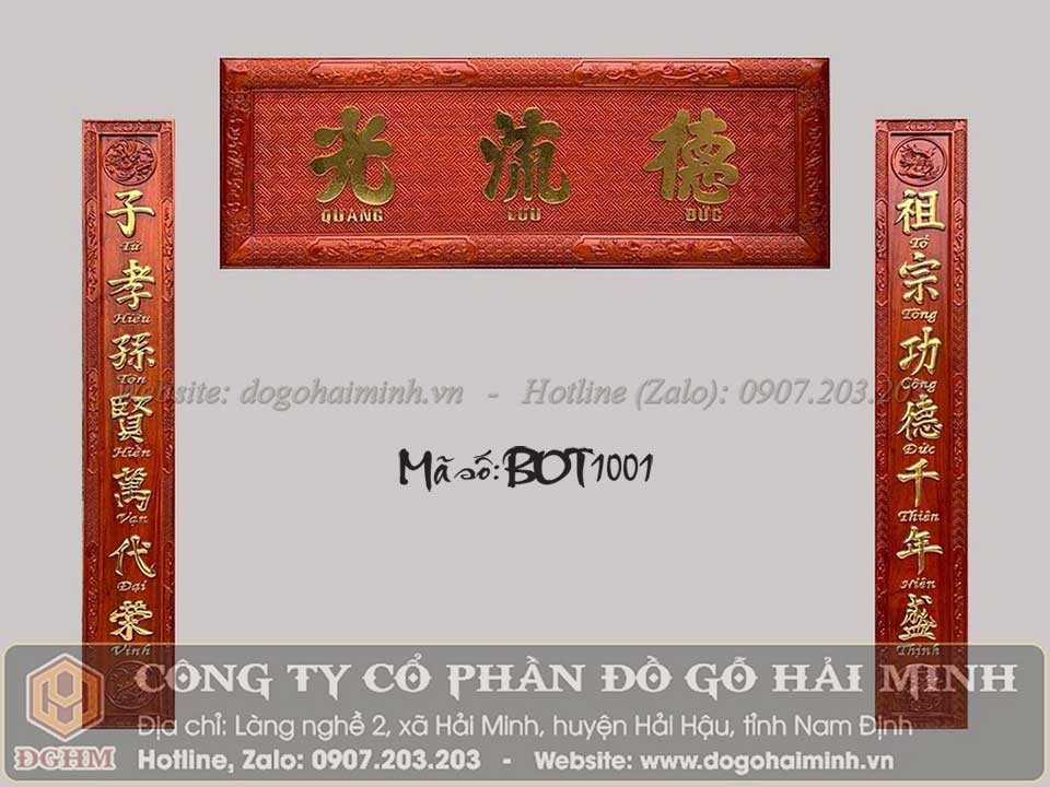 bộ hoành phi câu đối đức lưu quang