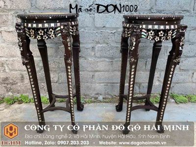 Đôn ghế mặt tròn khảm ốc