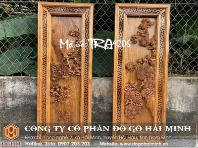 Tranh Gỗ 2 Tấm Nghệ Thuật - Mã số: TRA9206