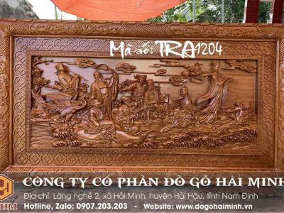 Tranh Gỗ Bát Tiên Quá Hải - Mã số TRA1204