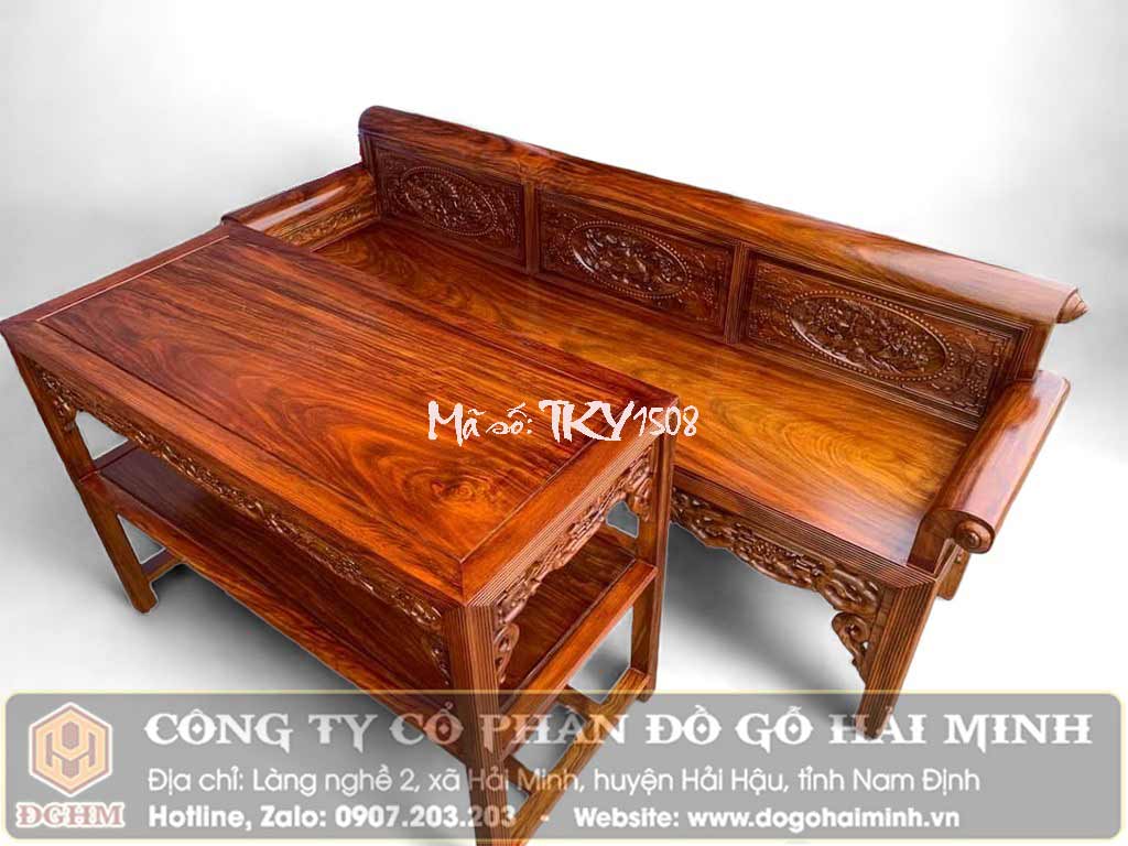 trường kỷ gỗ lim nam phi giá rẻ đục tứ quý