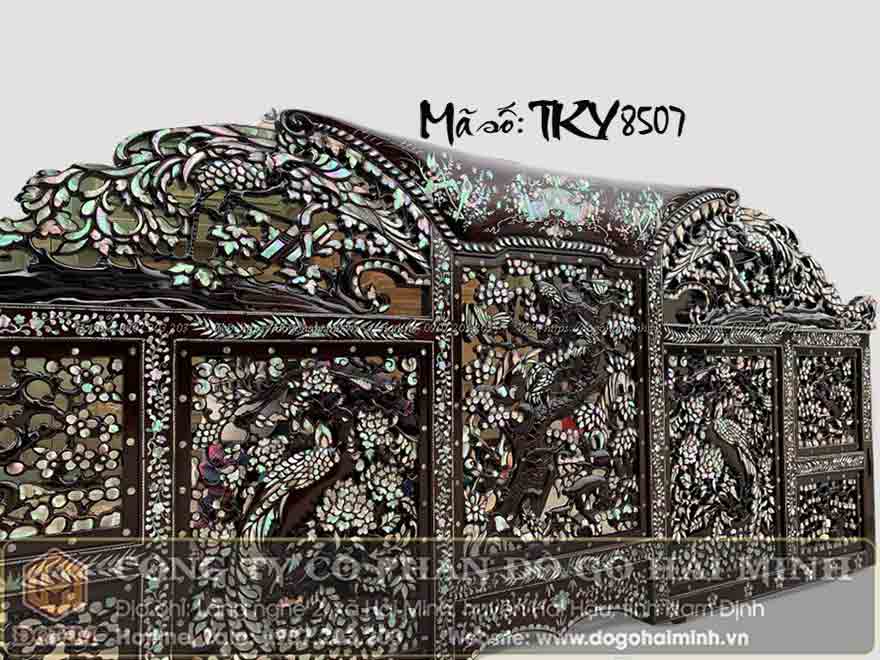 ghế trường kỷ khảm ốc mẫu phương hoàng