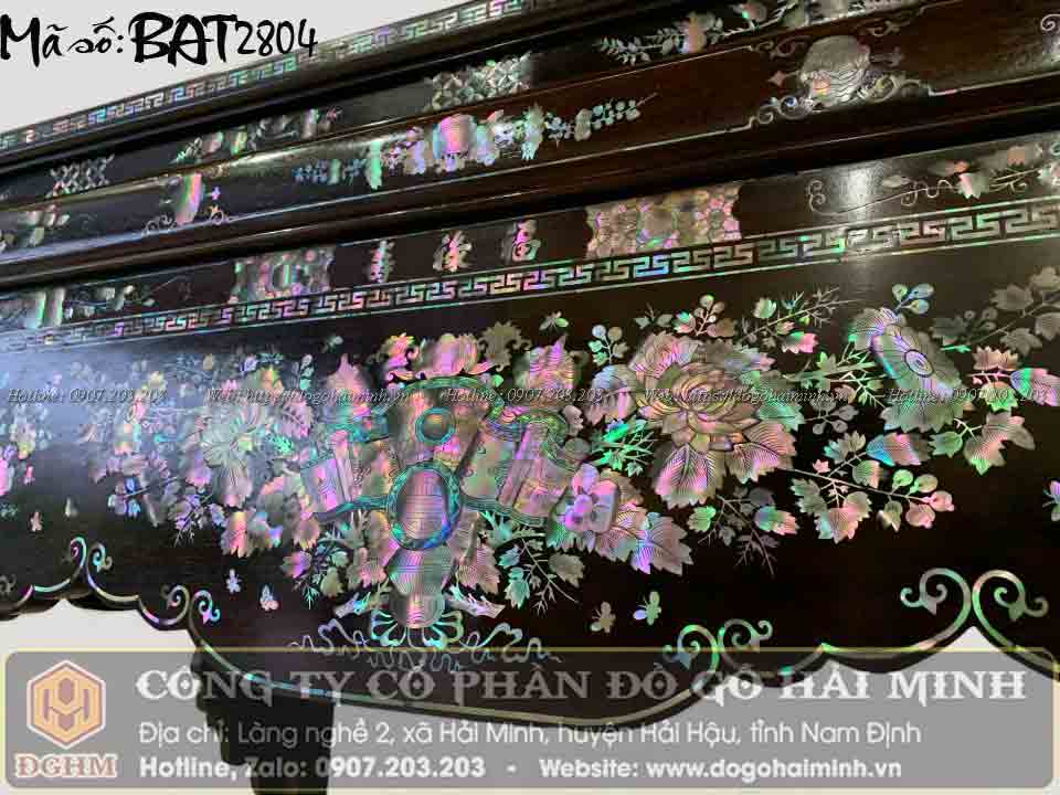 bàn nghi thờ gỗ gụ khảm ốc tam diện