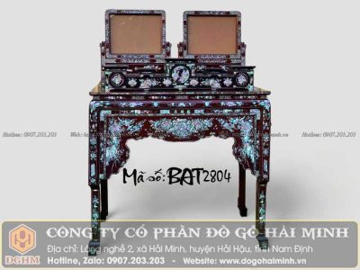 bàn nghi thờ khảm ốc gỗ gụ