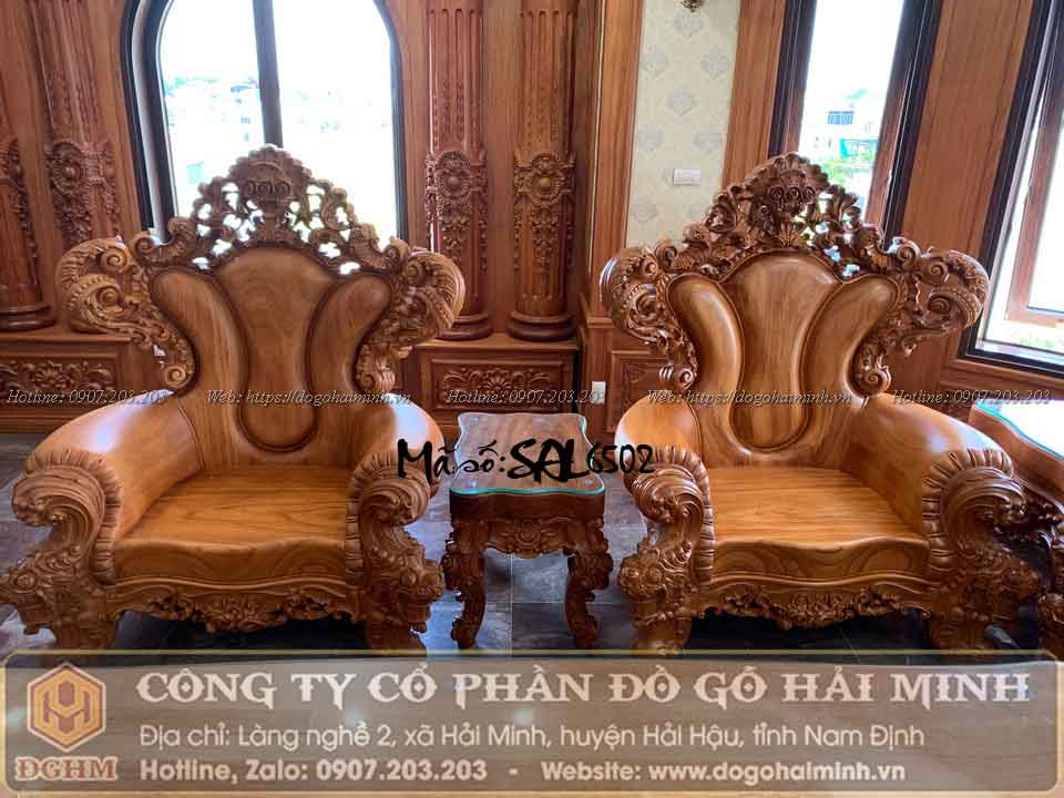 ghế hoàng gia nguyên khối 12 món