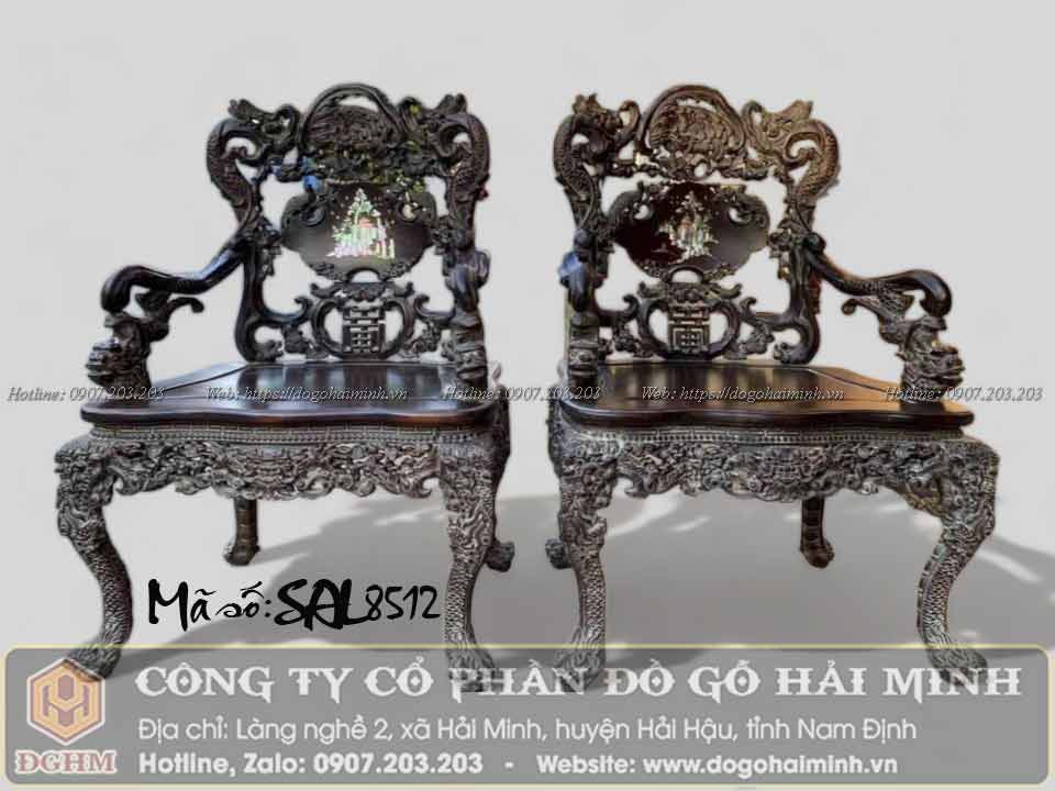 mẫu ghế khánh rồng gỗ gụ