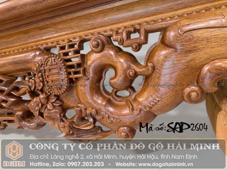 sập ngũ phúc 1m6x2m đục mai cài thọ