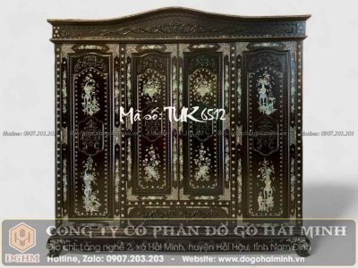 tủ áo khảm ốc 3 buồng 4 cánh