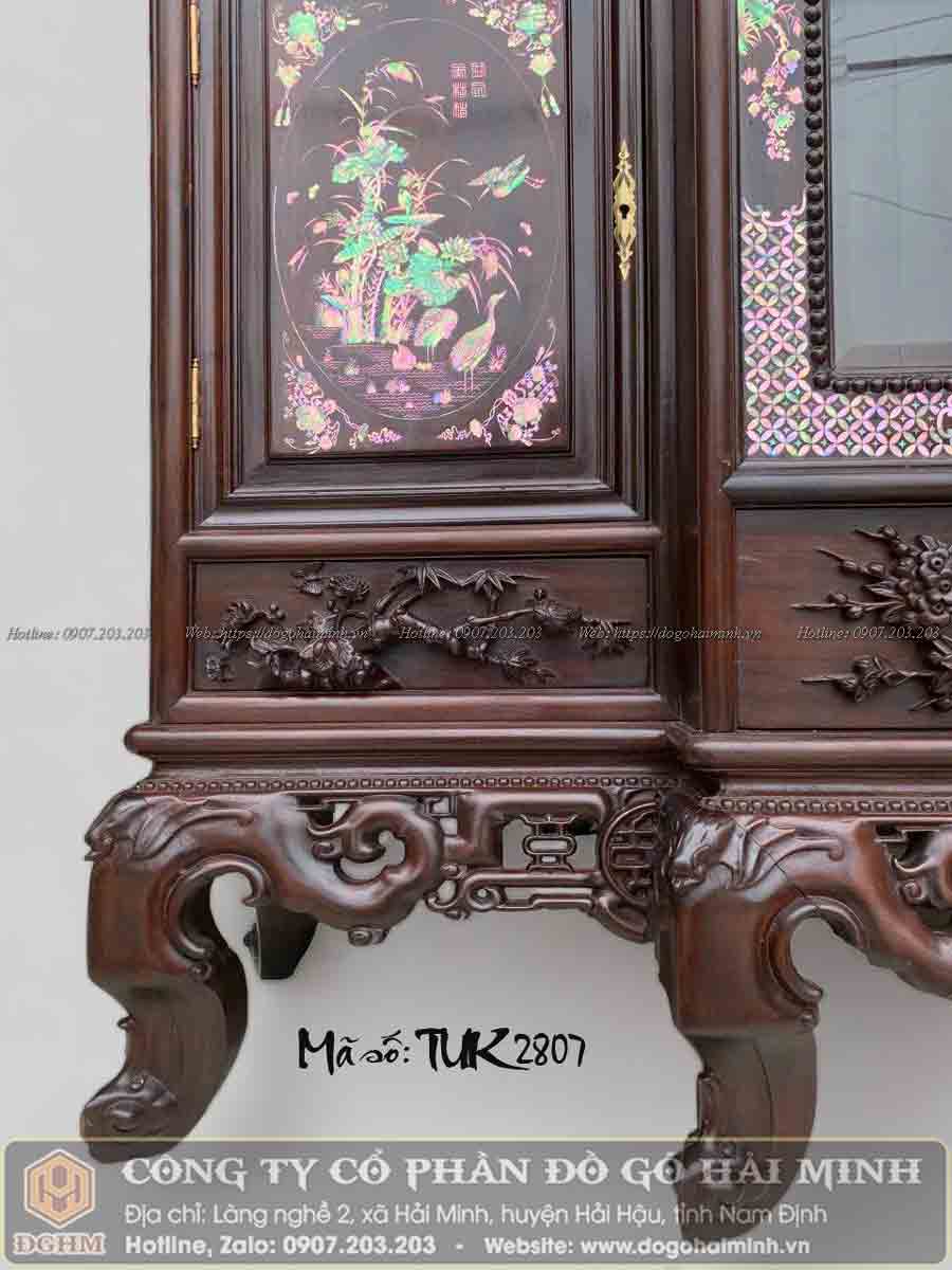 tủ chùa vuông khảm ốc kiểu liên chi