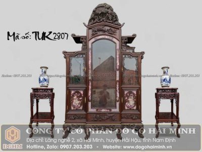 tủ chùa vuông khảm ốc liên chi