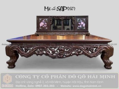 sập đục đào trĩ gỗ gụ