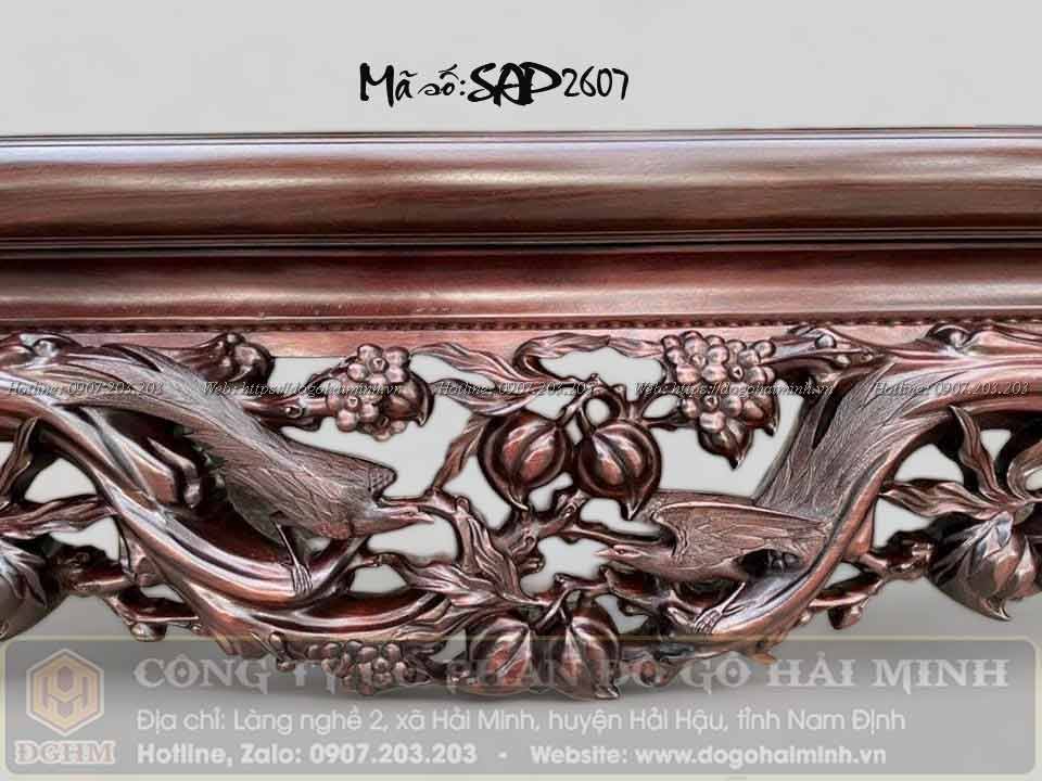 sập gụ đục đào trĩ theo lối cổ