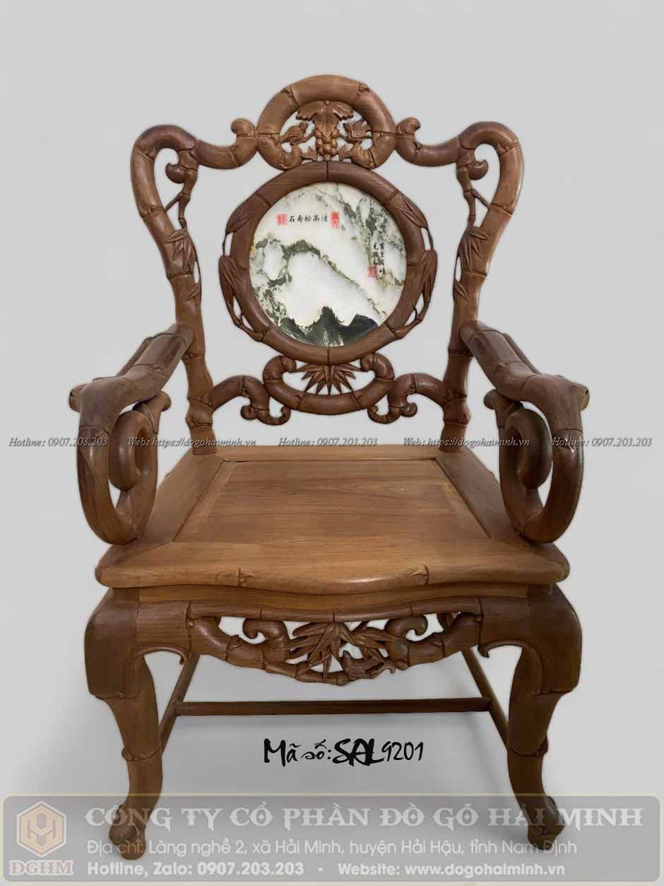 ghế trúc đơn gỗ gụ