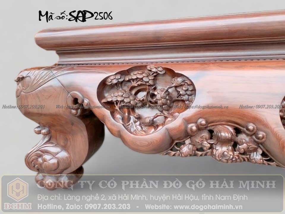 sập gụ 3 bông 1m8x2m2