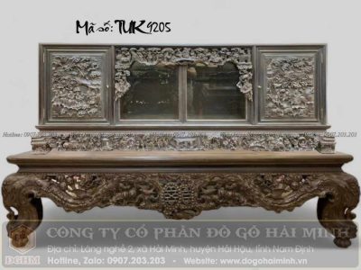 tủ chè đục tích văn vương cầu hiền