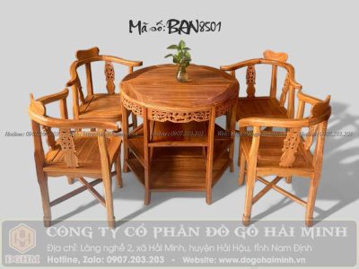 bàn trà góc gỗ gõ đỏ giá rẻ
