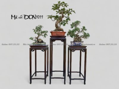 ghế đôn vuông chân tròn gỗ gụ