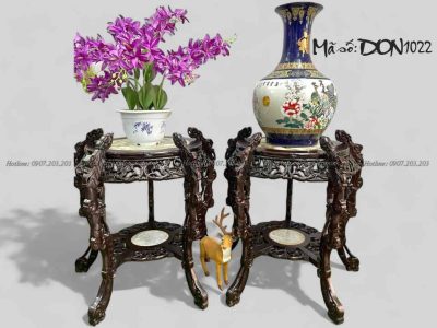 đôn trúc hoá rồng gỗ gụ