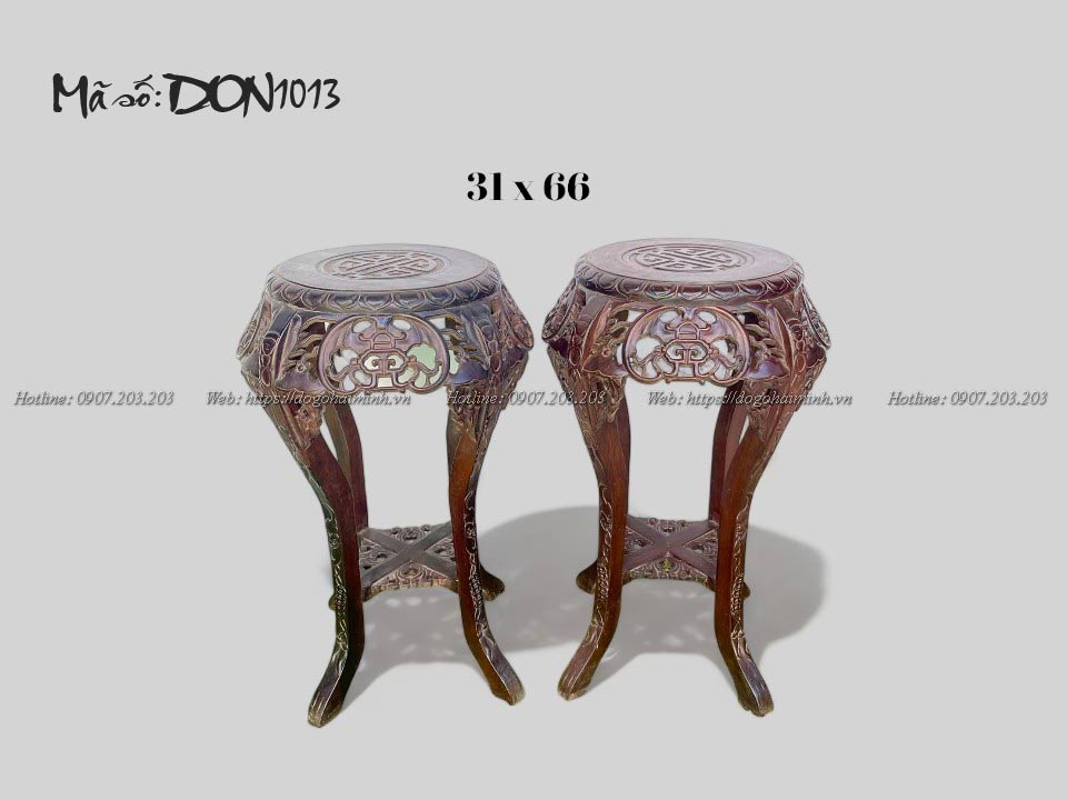 ghế đôn tròn cổ thấp đục phúc thọ