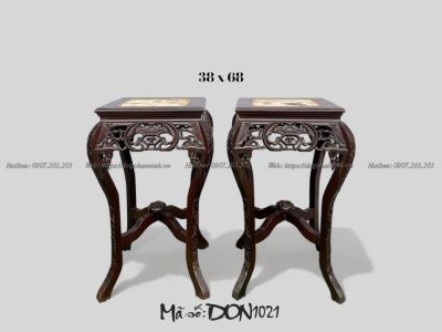 ghế đôn vuông thấp đục dơi ngậm chữ thọ