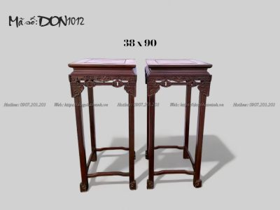 Ghế đôn vuông triện tàu gỗ gụ