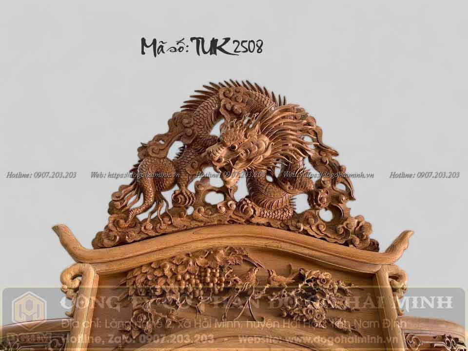 tủ chùa bầu chương đục rồng