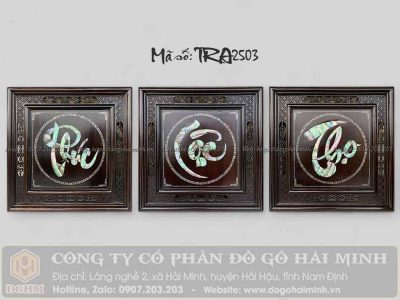 tranh phúc lộc thọ khảm ốc