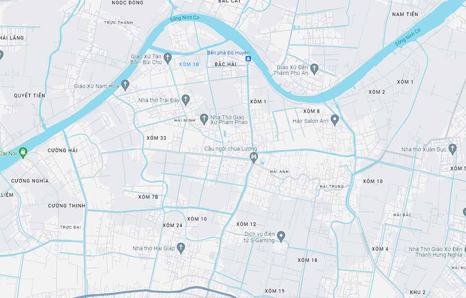 bản đồ xã hải minh hải hậu nam định