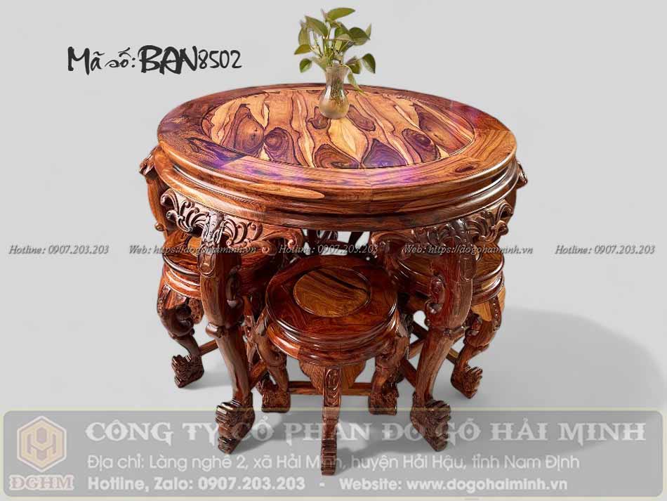 bộ bàn trà kiểu minh gỗ cẩm việt