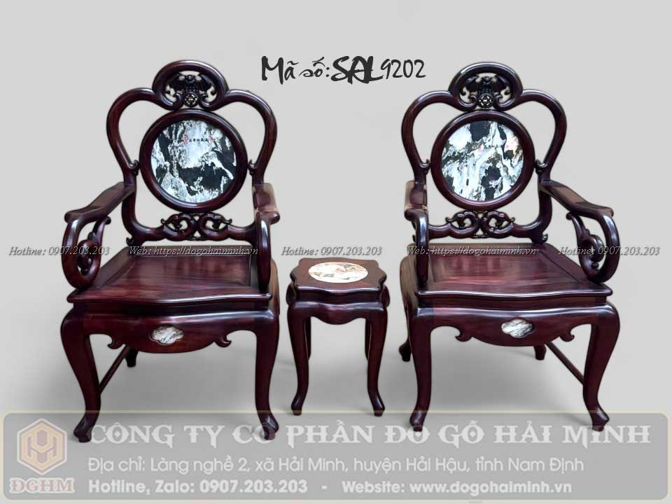 bộ ghế guột dơi ngậm chữ thọ gỗ gụ