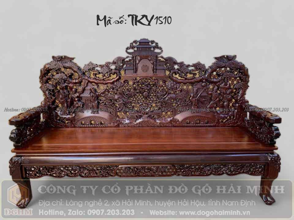 ghế trường kỷ đục bát tiên