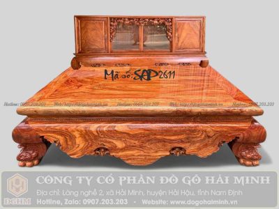 sập trơn gỗ hương đá 1m8x2m2 chọn vân gỗ