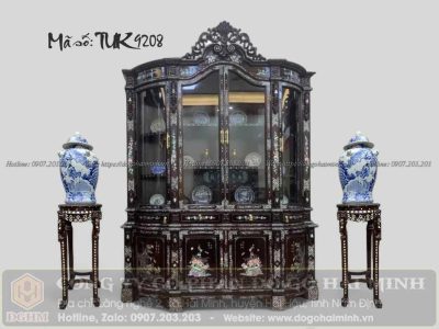 tủ bày đồ dáng louis khảm ốc