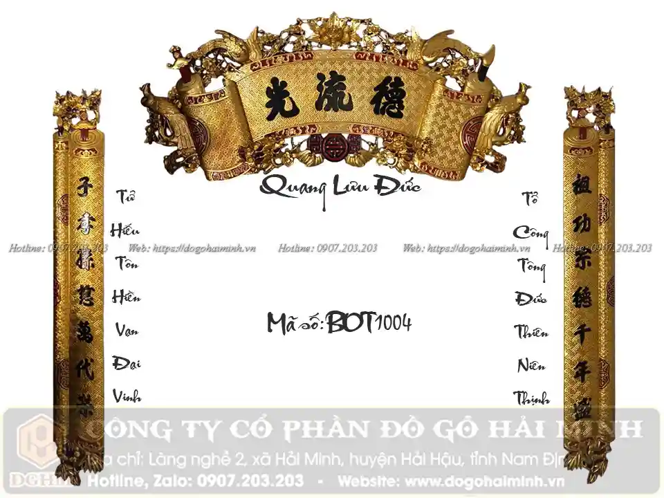 cuốn thư câu đối mai 1m75 mẫu cổ